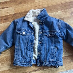 Zara Kids Denim Jacket with White Fleece Lining